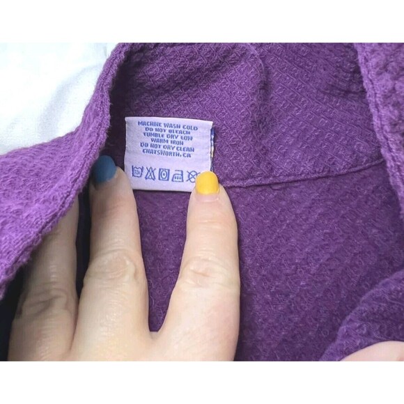 VTG Sea Breeze Of California Womens Purple Utility Jacket Button Up 100% Cotton - Picture 8 of 10